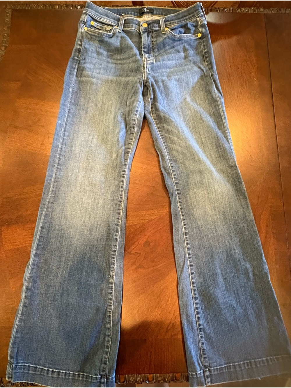 7 For All Mankind Women's Light Blue Bootcut Jeans